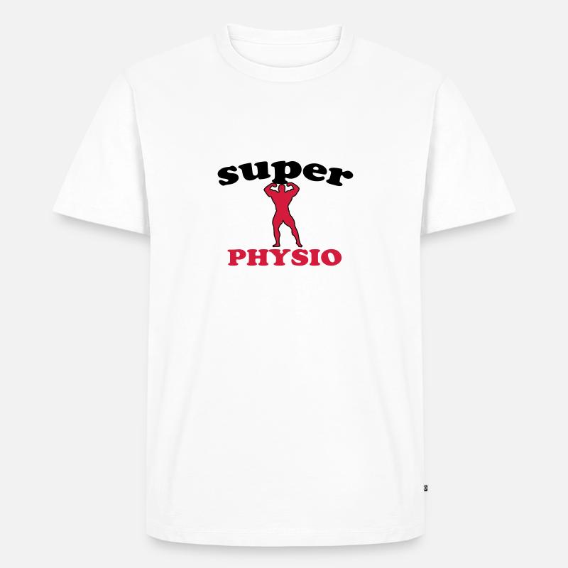 Super physio - Männer Premium Bio T-Shirt - Weiß