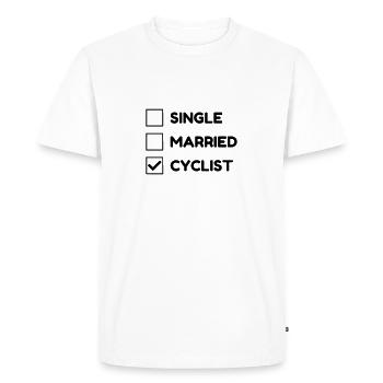 Cycling Cyclist Bike Radfahren Cyclisme - Men's Premium Organic T-Shirt - white - Front - Nico (187cm)