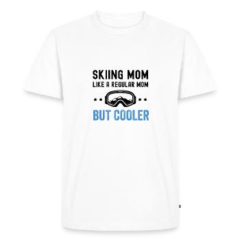 Ski Maman Ski Ski Drôle Drôle Maman Mère - T-shirt Premium bio Homme - blanc - Devant - Nico (187cm)