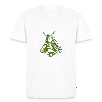 samurai - Men's Premium Organic T-Shirt - white - Front - Nico (187cm)