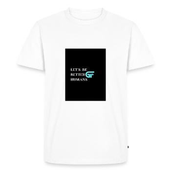 Gut Fit dxb Better Human - Men's Premium Organic T-Shirt - white - Front - Nico (187cm)