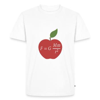Isaac Newton - Men's Premium Organic T-Shirt - white - Front - Nico (187cm)