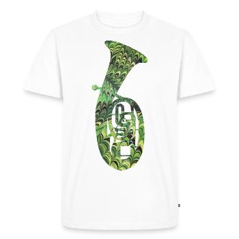 tenor horn e 35 - Men's Premium Organic T-Shirt - white - Front - Nico (187cm)