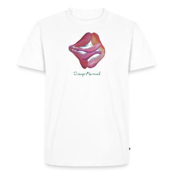 bisous - T-shirt Premium bio Homme - blanc - Devant - Nico (187cm)
