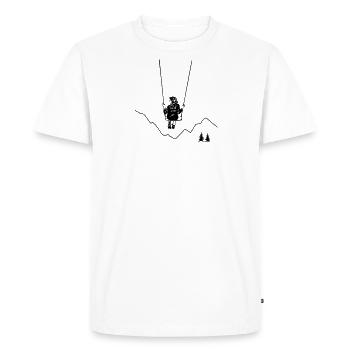 Swings in the mountains - Men's Premium Organic T-Shirt - white - Front - Nico (187cm)