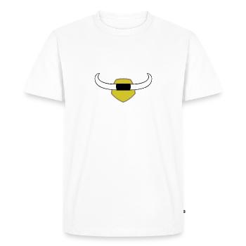 Taureau de bison - T-shirt Premium bio Homme - blanc - Devant - Nico (187cm)