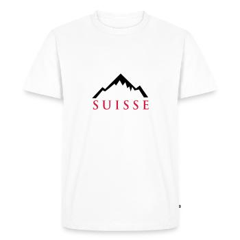 Swiss Alps - Men's Premium Organic T-Shirt - white - Front - Nico (187cm)