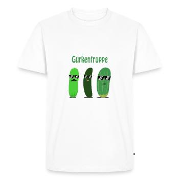 Concombre - concombre - soupe de concombre - T-shirt Premium bio Homme - blanc - Devant - Nico (187cm)