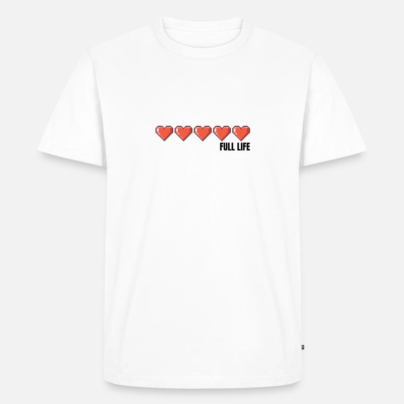 Full life - Männer Premium Bio T-Shirt - Weiß