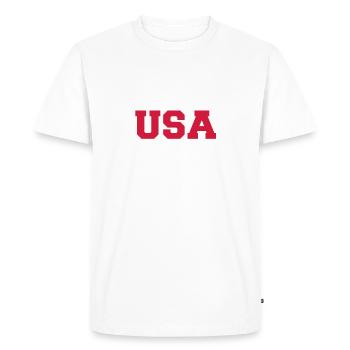 usa - T-shirt Premium bio Homme - blanc - Devant - Nico (187cm)
