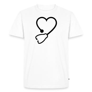 stéthoscope - T-shirt Premium bio Homme - blanc - Devant - Nico (187cm)