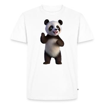 BÉBÉ PANDA DEBOUT - T-shirt Premium bio Homme - blanc - Devant - Nico (187cm)