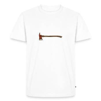 Ax fire department tool - Men's Premium Organic T-Shirt - white - Front - Nico (187cm)