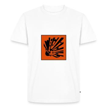 symbole de danger explosif - T-shirt Premium bio Homme - blanc - Devant - Nico (187cm)