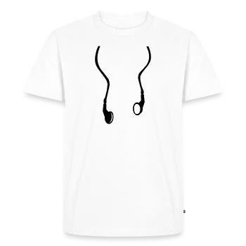 Casque - T-shirt Premium bio Homme - blanc - Devant - Nico (187cm)