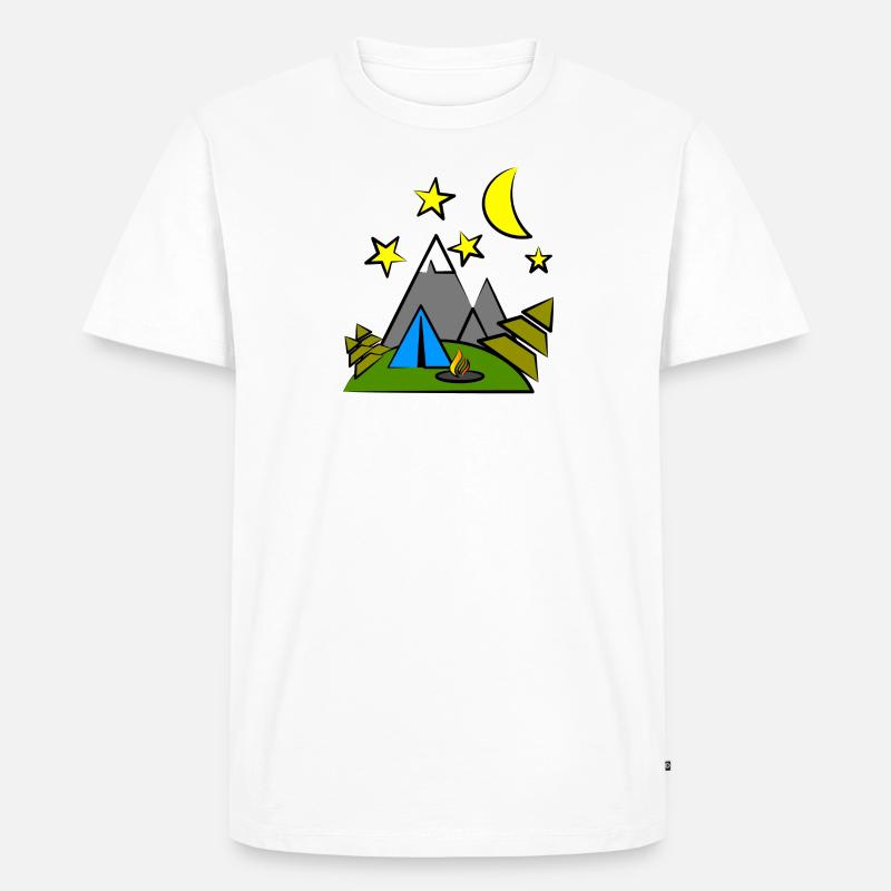 camp - Männer Premium Bio T-Shirt - Weiß