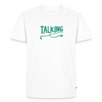 Arrêtez de parler et commencez à faire quelque chose - T-shirt Premium bio Homme - blanc - Devant - Nico (187cm)