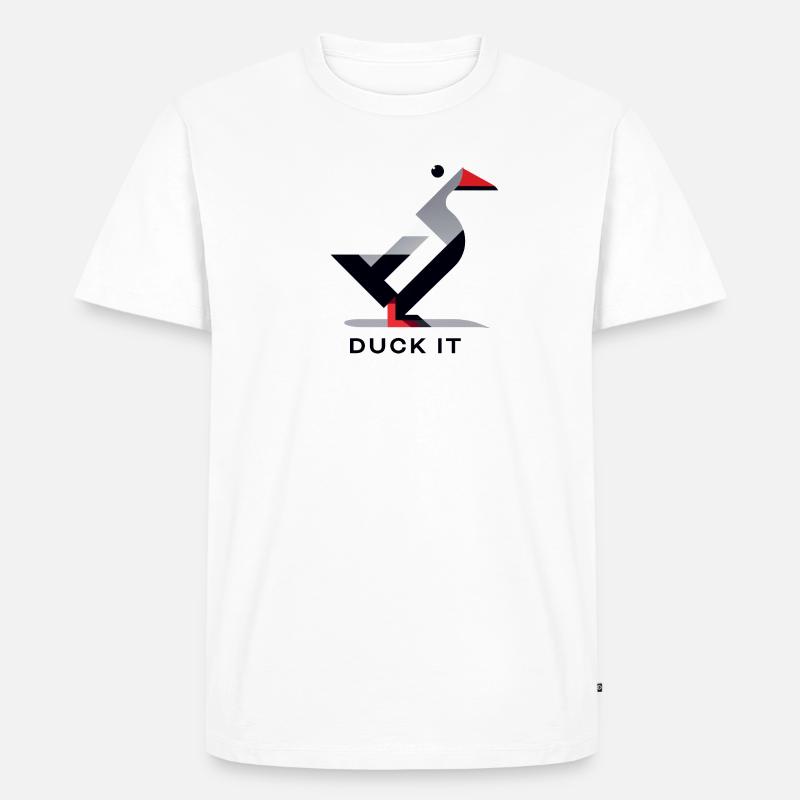 Ducken Sie sich - Männer Premium Bio T-Shirt - Weiß