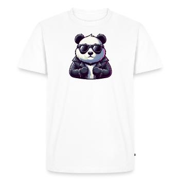 Cool Panda - T-shirt Premium bio Homme - blanc - Devant - Nico (187cm)