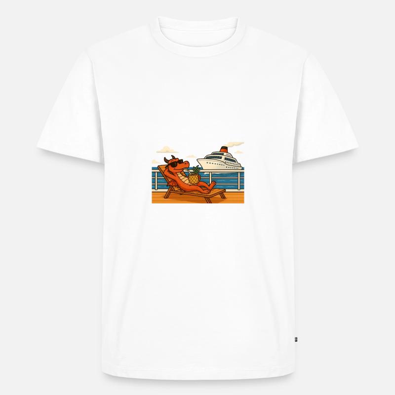 Kreuzfahrt Drache - Männer Premium Bio T-Shirt - Weiß