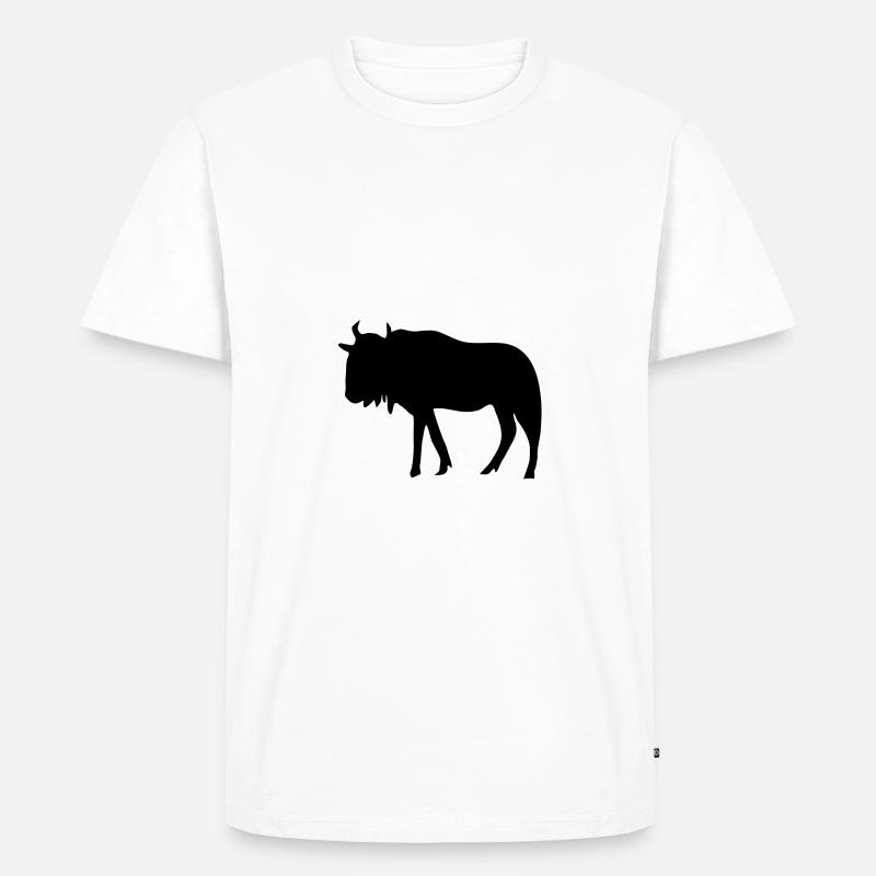 Gnu, Büffel - Männer Premium Bio T-Shirt - Weiß