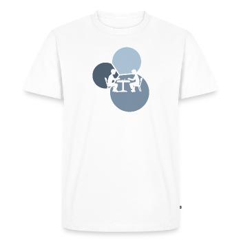 Board games, dice, community games - Men's Premium Organic T-Shirt - white - Front - Nico (187cm)