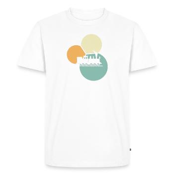 Steam locomotive steam locomotive rails - Men's Premium Organic T-Shirt - white - Front - Nico (187cm)