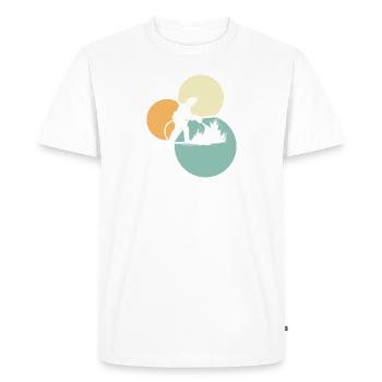 Pompier Pompier Pompier - T-shirt Premium bio Homme - blanc - Devant - Nico (187cm)