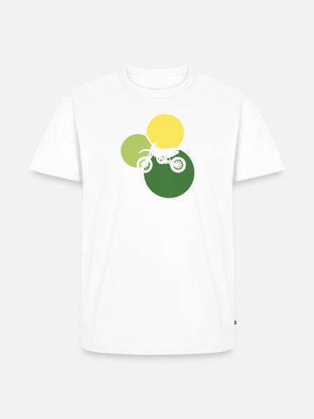 Motorrad Stunt - Männer Premium Bio T-Shirt - Weiß