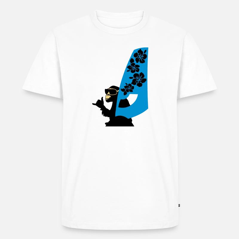 windsurfer - Männer Premium Bio T-Shirt - Weiß