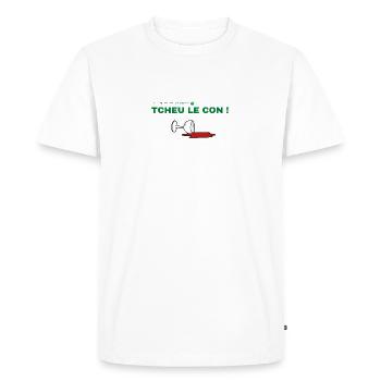 The Vaudois - Men's Premium Organic T-Shirt - white - Front - Nico (187cm)