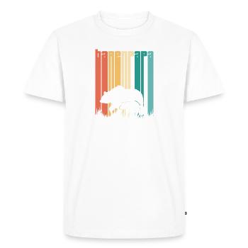 Bear Papa Father's Day Gift Bear Papa Child Baby - Men's Premium Organic T-Shirt - white - Front - Nico (187cm)