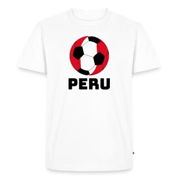 Balle du Pérou avec texte Pérou Cadeau Sport - T-shirt Premium bio Homme - blanc - Devant - Nico (187cm)