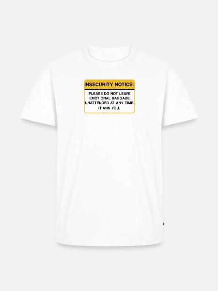Emotionale Gepäckwarnung - Männer Premium Bio T-Shirt - Weiß