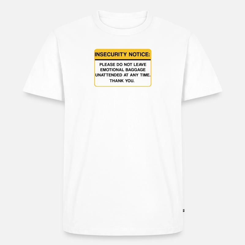 Emotionale Gepäckwarnung - Männer Premium Bio T-Shirt - Weiß
