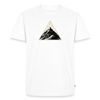 montagne, escalade, alpiniste - T-shirt Premium bio Homme - blanc - Devant - Nico (187cm)