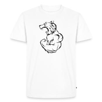 wolf_beast - T-shirt Premium bio Homme - blanc - Devant - Nico (187cm)