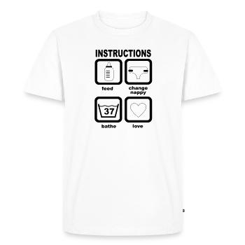 baby - Men's Premium Organic T-Shirt - white - Front - Nico (187cm)