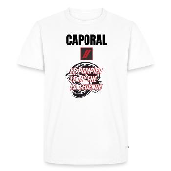 Caporal pompier - T-shirt Premium bio Homme - blanc - Devant - Nico (187cm)