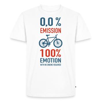 0% Emission 100% Emotion Bike Bike - Men's Premium Organic T-Shirt - white - Front - Nico (187cm)