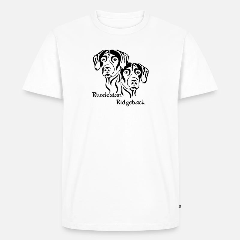 2 Rhodesian Ridgeback / helle Stoffe - Männer Premium Bio T-Shirt - undefined