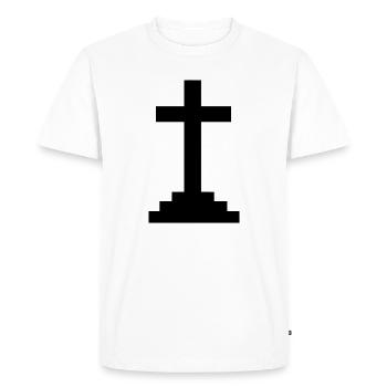 Croix - T-shirt Premium bio Homme - blanc - Devant - Nico (187cm)