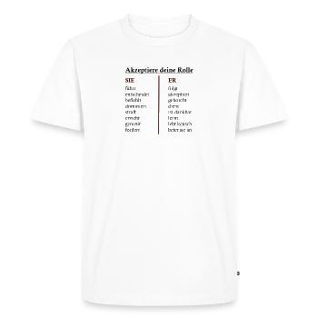 domsub-clothing.com - Männer Premium Bio T-Shirt - Weiß - Vorne - Nico (187cm)