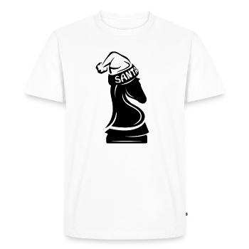 Chess Horse Symbol Logo icon Illustration Graphic - Men's Premium Organic T-Shirt - white - Front - Nico (187cm)