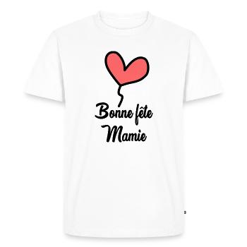 GRANNY. MOTHER'S DAY. HAPPY GRANNY'S DAY. I LOVE YOU - Men's Premium Organic T-Shirt - white - Front - Nico (187cm)