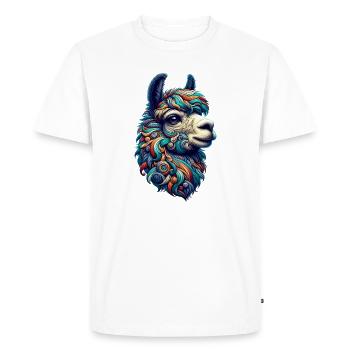 Alpaga - T-shirt Premium bio Homme - blanc - Devant - Nico (187cm)