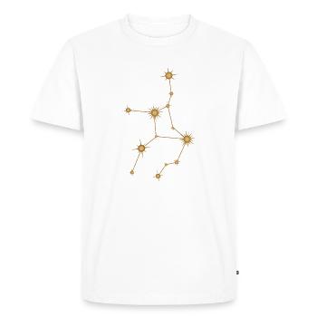 Étoile Constellation Vierge Zodiaque Signe de naissance Doré - T-shirt Premium bio Homme - blanc - Devant - Nico (187cm)