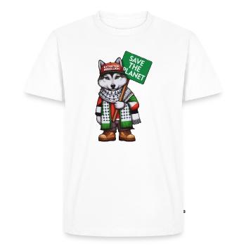 extinction_rebellion_wolf - Men's Premium Organic T-Shirt - white - Front - Nico (187cm)