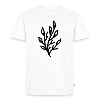 alga - Men's Premium Organic T-Shirt - white - Front - Nico (187cm)