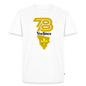 78 Yvelines  - T-shirt Premium bio Homme - blanc - Devant - Nico (187cm)